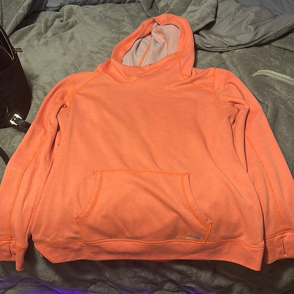 Bright orange hoodie